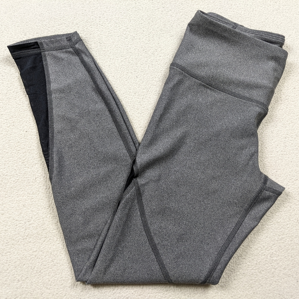 Under Armour Heat Gear Ankle Compression Leggings Mesh Gray Women's Size Small